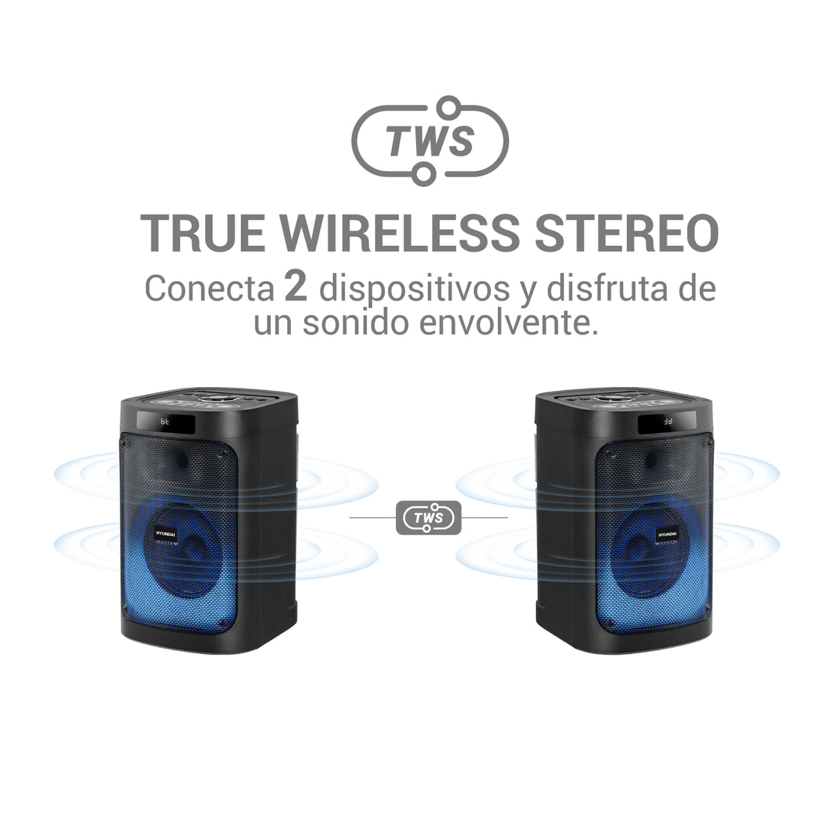 Parlante HYUNDAI Portátil 100 Watts/Rms Bluetooth HYSPBT991