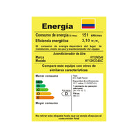 Aire Acondicionado HYUNDAI On/Off 12.000 BTU 220V