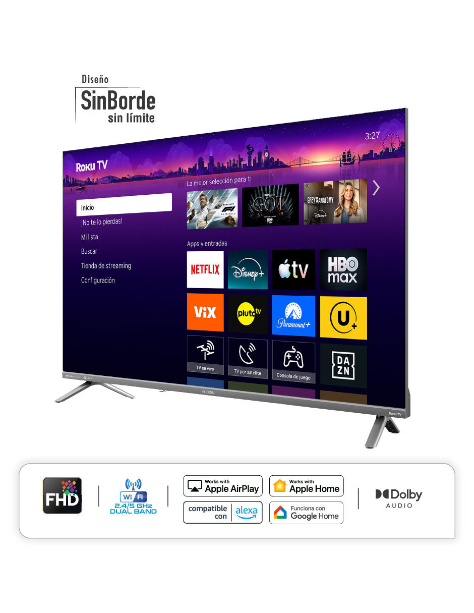 Televisor HYUNDAI 40" Smart Roku TV QLED