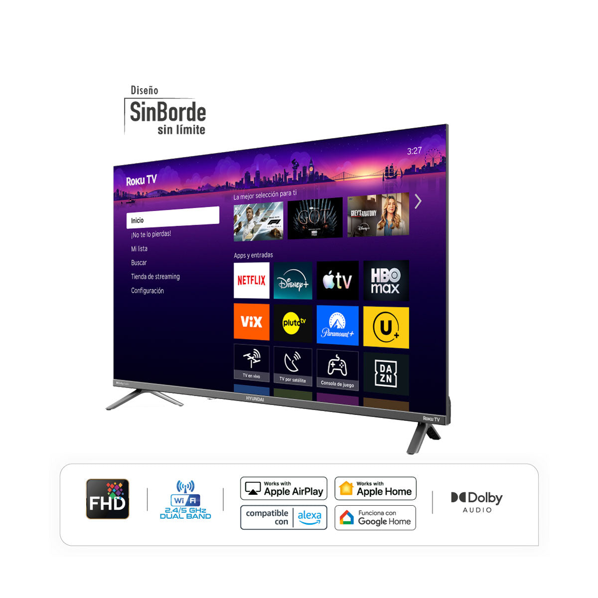 Televisor HYUNDAI 43" Smart Roku TV FHD