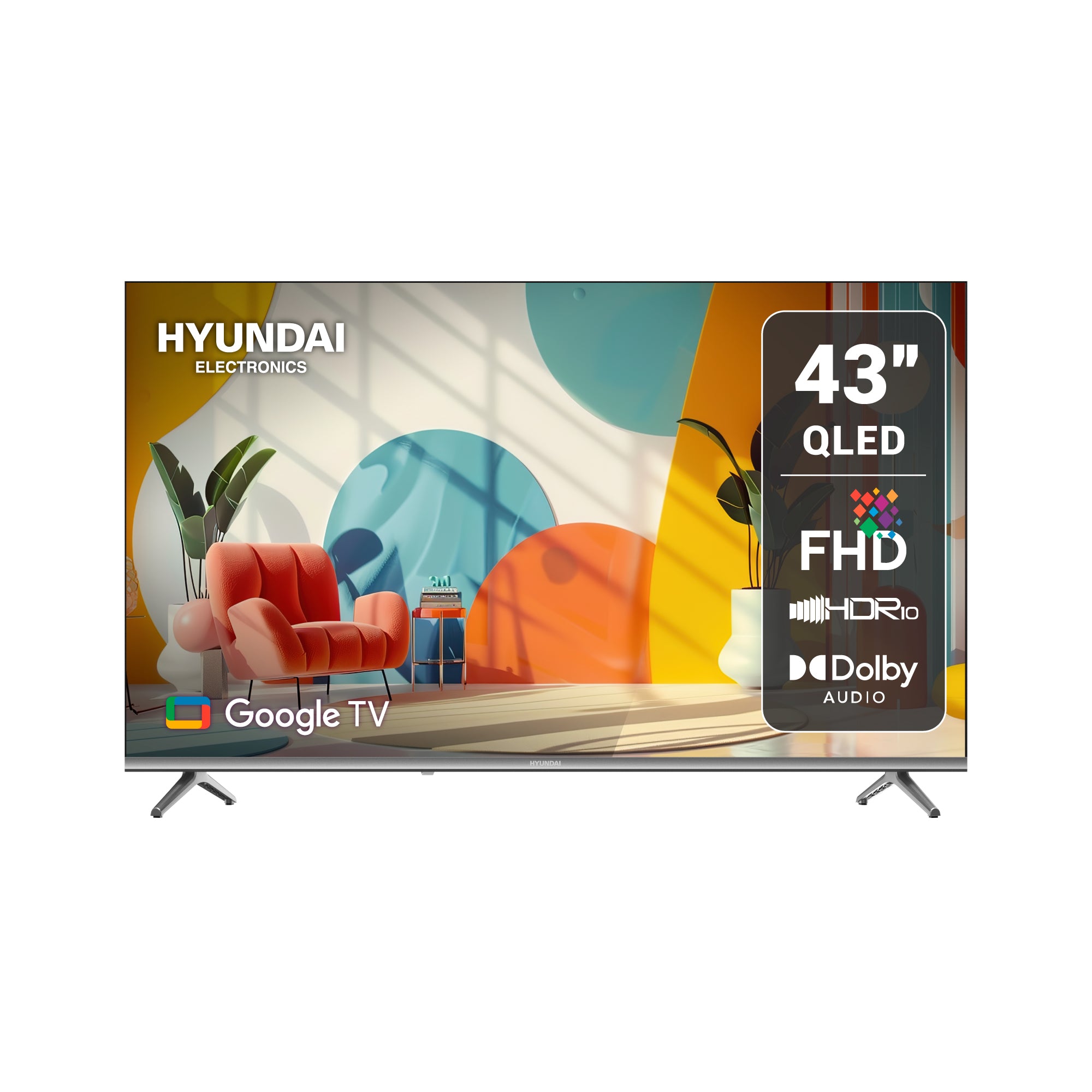 Televisor HYUNDAI 43" Smart Google TV FHD QLED