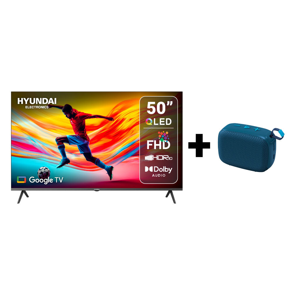 Televisor HYUNDAI 50" Smart Google TV QLED + Parlante