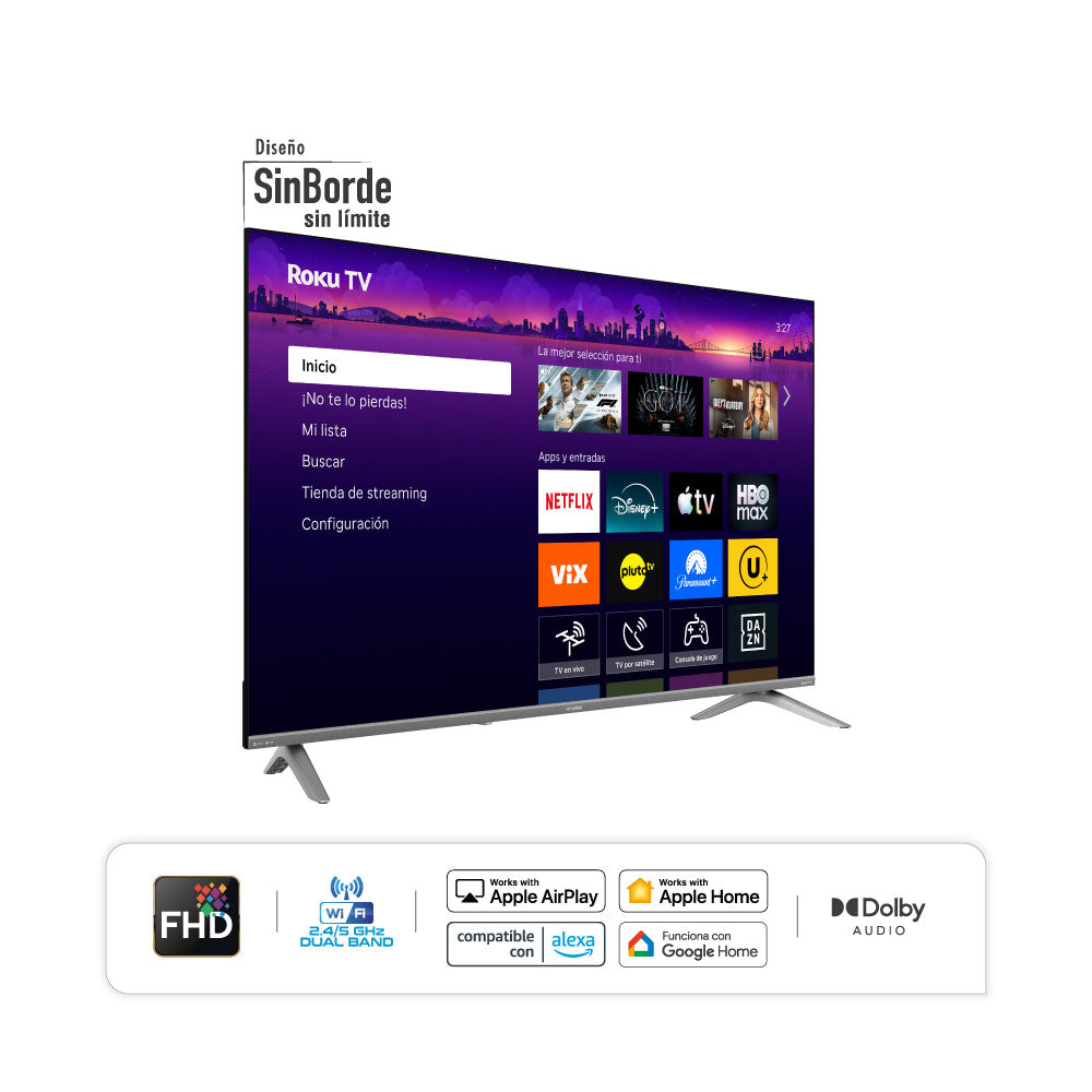 Televisor HYUNDAI 50" Smart Roku TV FHD Qled HYLED5031FQR