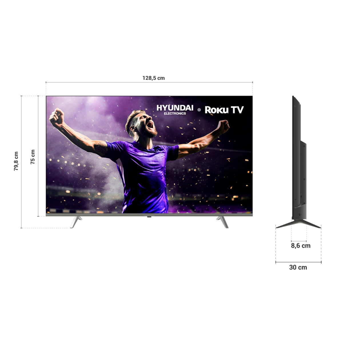 Televisor HYUNDAI 58'' Smart Roku TV 4K