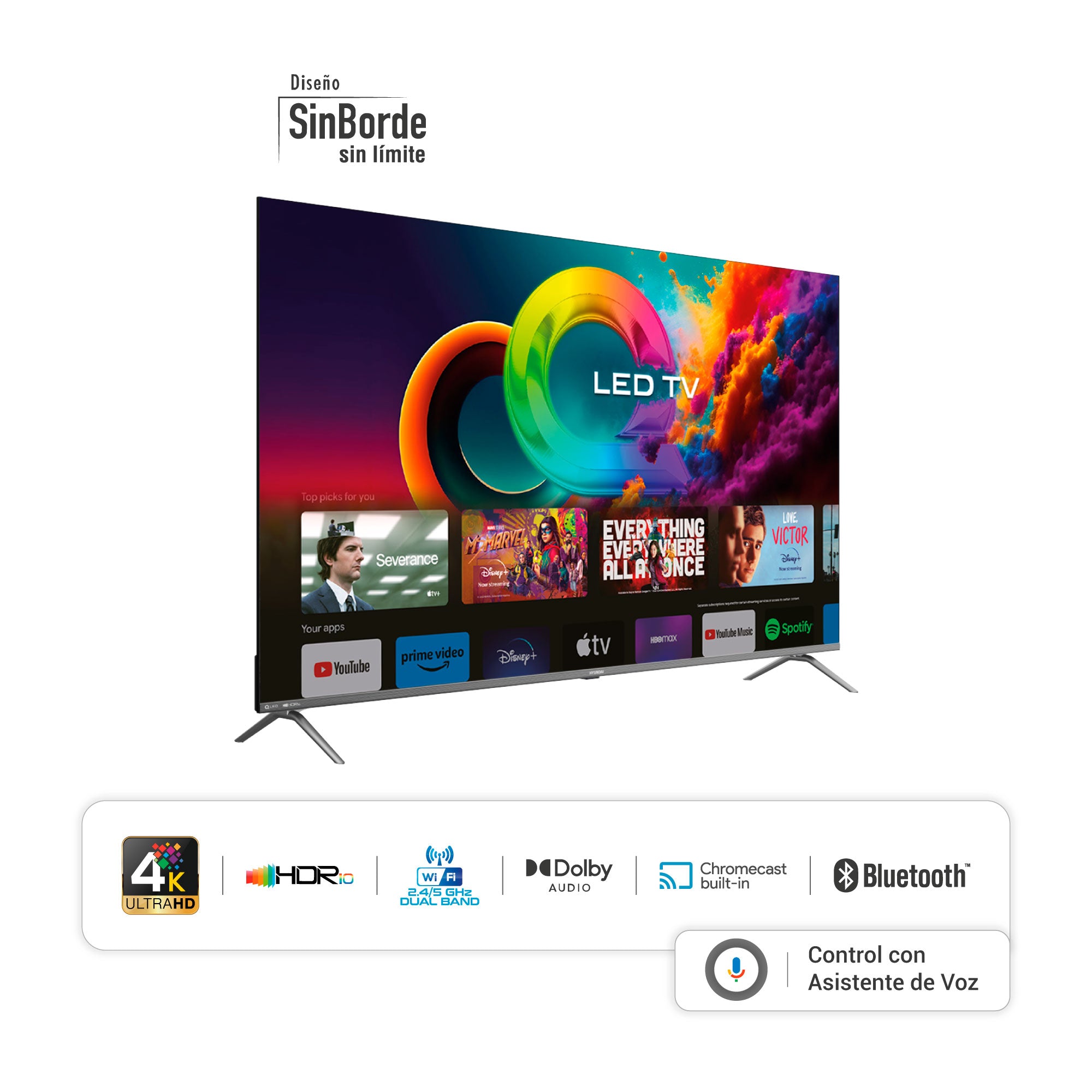 Televisor HYUNDAI 65" Smart Google TV QLED