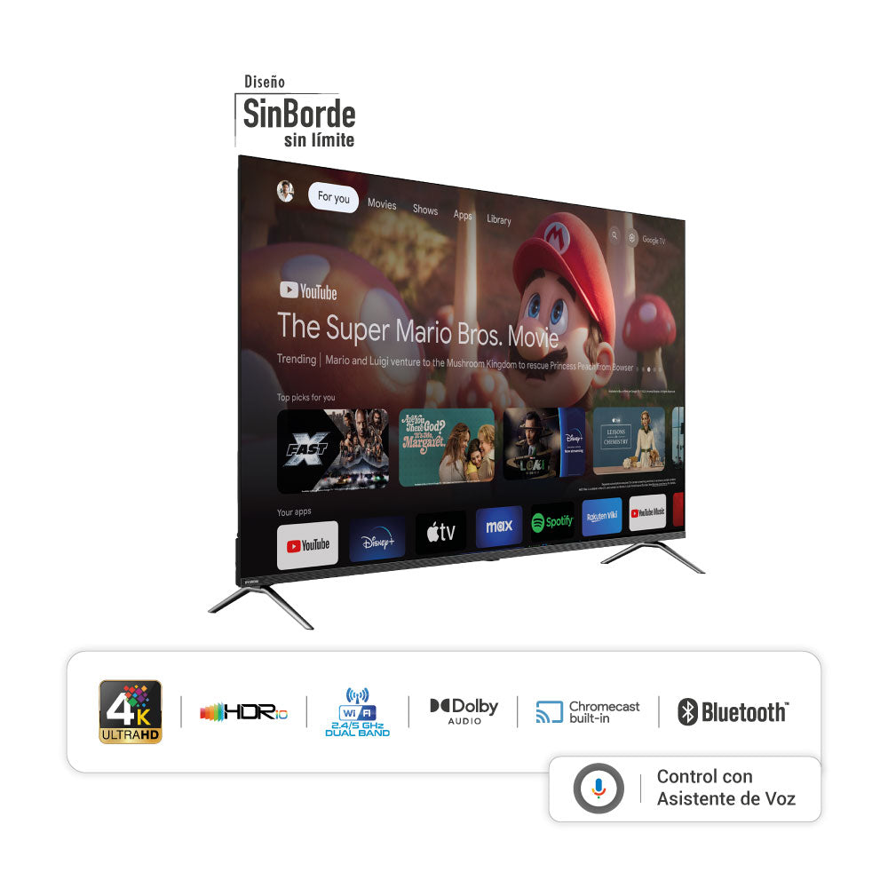 Televisor HYUNDAI 55" Smart Google TV Mini QLED