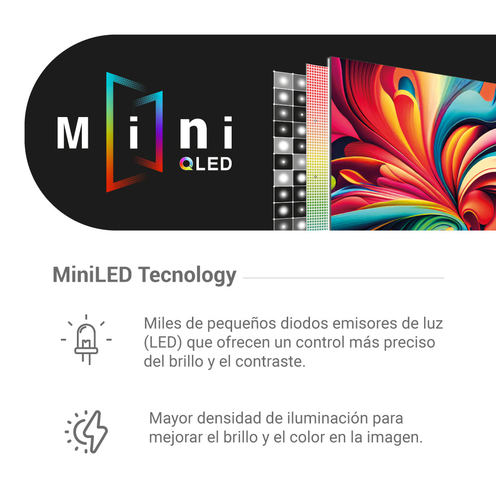 Televisor HYUNDAI 65" Smart Google TV MINI QLED + Reloj HYUNDAI 46mm Rosa