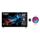 Televisor HYUNDAI 65" Smart Google TV MINI QLED + Reloj HYUNDAI 46mm Rosa
