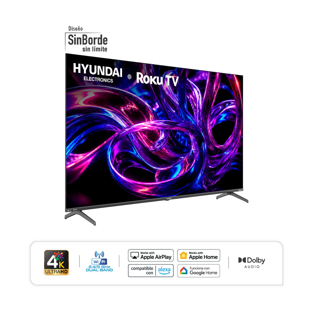 Televisor HYUNDAI 65'' Smart Roku TV 4K QLED