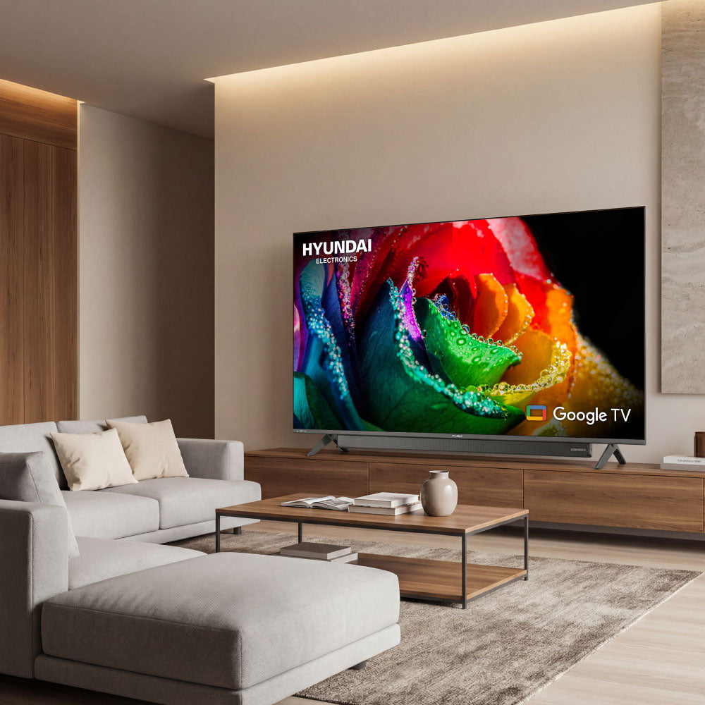 Televisor HYUNDAI 65" Smart Google TV QLED Barra de Sonido