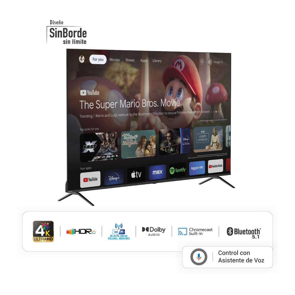 Televisor HYUNDAI 75" Smart Google TV Mini QLED