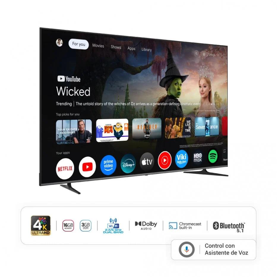 Smart TV Hyundai MiniQLED 100 pulgadas 4K Google TV